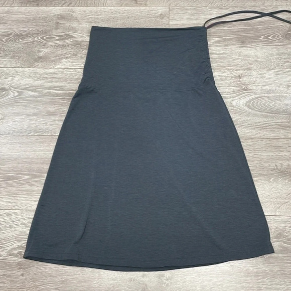 Athleta Gray Drawstring Cinch Waist Midi Skirt M - Picture 10 of 10